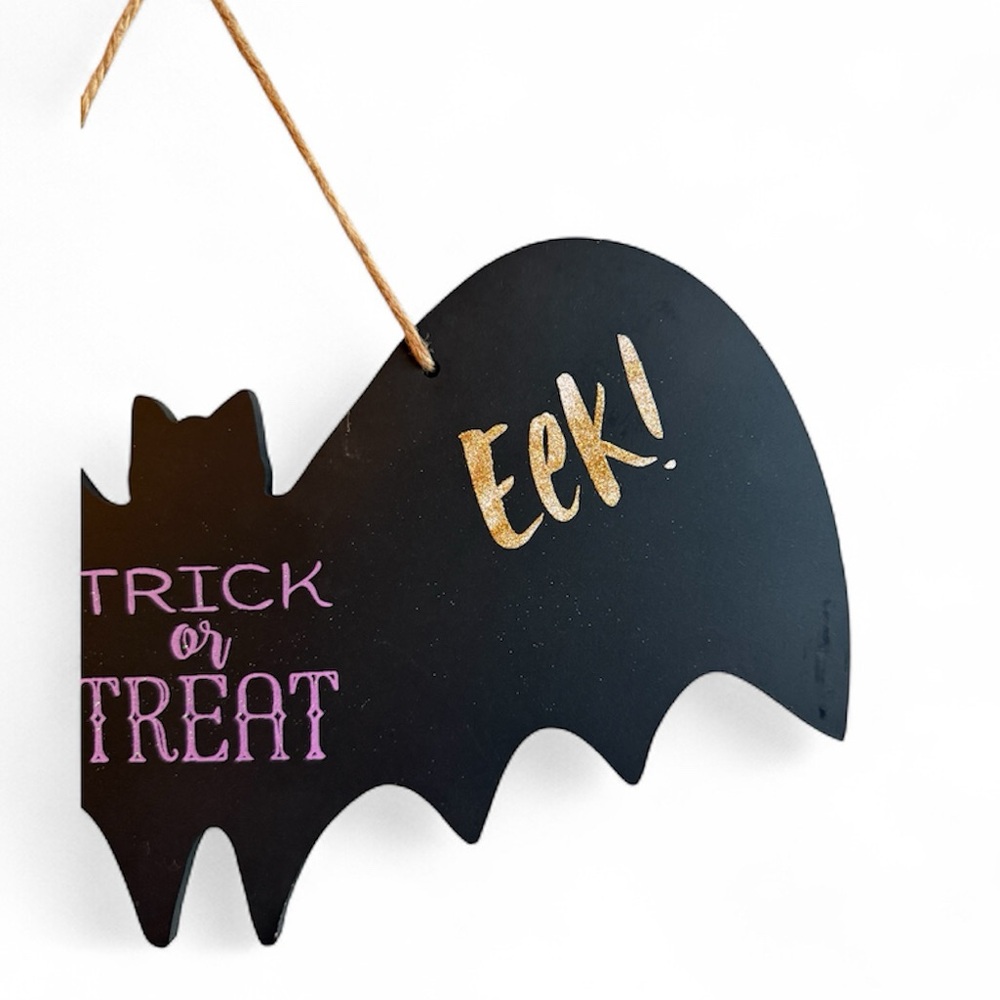 Hand Painted Halloween Bat Sign - Picture 4 of 4